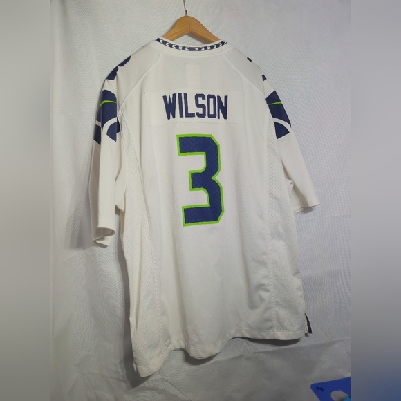 NFL Seattle Seahawks #3 Sz XXL White and Blue Jersey - Picture 2 of 7